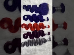 मलेशियाई गुलाबी कुंवारी मानव बाल बंडल 20 इंच 1B प्राकृतिक दिखने