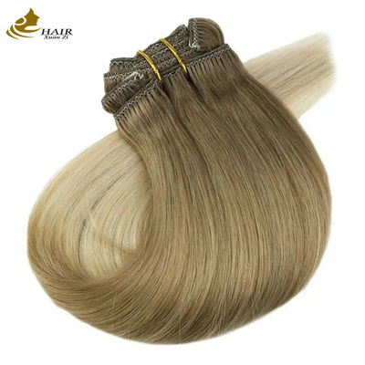 गुणवत्ता  Customized 100 Virgin Human Clip In Hair Extensions Straight 120 Grams फैक्टरी