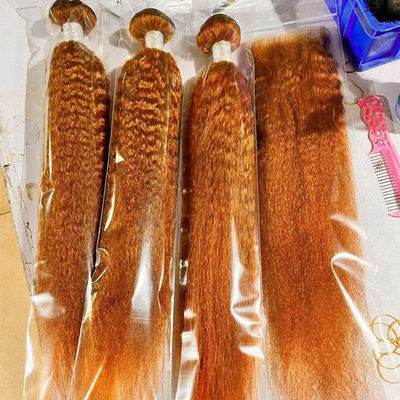 थोक Ombre मानव बाल एक्सटेंशन ब्राजीलियन Kinky सीधे याकी बाल बुनाई बंडल