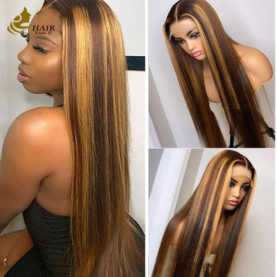 गर्म बिक्री वियतनामी मानव बाल कारखाने थोक Kinky Curl P427 पियानो रंग 13X4 फीता फ्रंट विग
