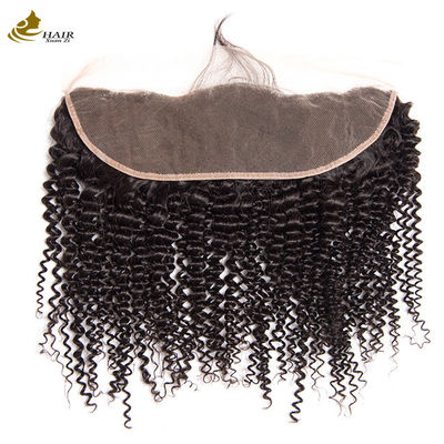 फ्रंटल मानव बाल फीता बंद 13x4 HD Kinky Curl मानव बाल फ्रंटल फीता बंद