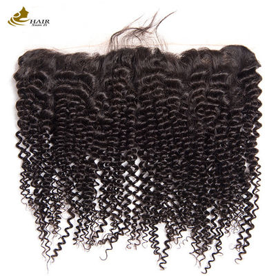 फ्रंटल मानव बाल फीता बंद 13x4 HD Kinky Curl मानव बाल फ्रंटल फीता बंद