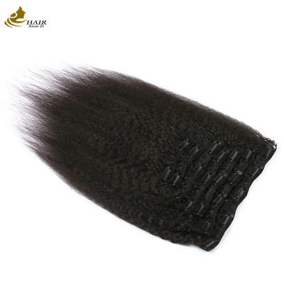 यकी Kinky मलेशियाई बुनाई बाल सीमलेस क्लिप में एक्सटेंशन 7pcs