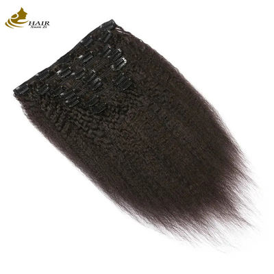 यकी Kinky मलेशियाई बुनाई बाल सीमलेस क्लिप में एक्सटेंशन 7pcs