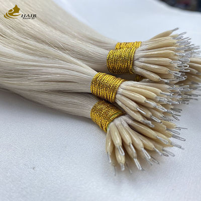 18 इंच नैनो रिंग मानव बाल एक्सटेंशन केराटिन यू टिप कस्टम