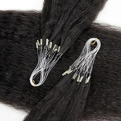 सीधे पूर्व बंधे नैनो मानव बाल एक्सटेंशन माइक्रोरिंग एक्सटेंशन OEM