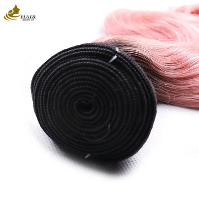 मलेशियाई गुलाबी कुंवारी मानव बाल बंडल 20 इंच 1B प्राकृतिक दिखने