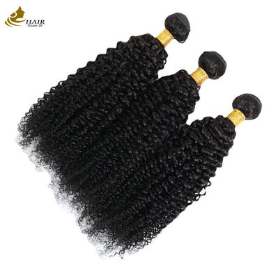 घुंघराले लहर बुनाई बुनाई बाल एक्सटेंशन Afro Kinky बंडल प्राकृतिक काला