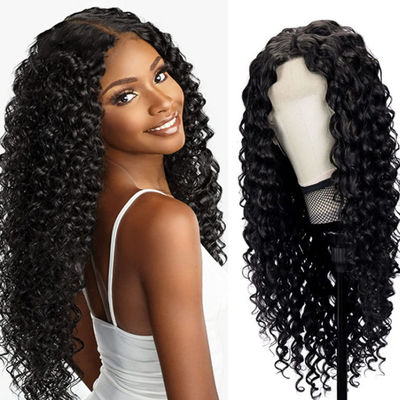 गोंद रहित अनुकूलित मानव बाल विग Kinky Curl बनावट पूर्व plucked