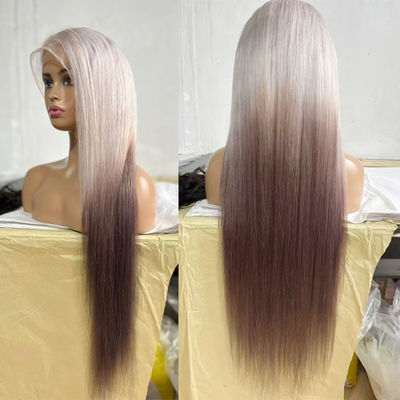 गर्म बिक्री सिल्वर ग्रे ट्रांसपेरेंट लेस फ्रंटल विग्स स्ट्रेट 100 वर्जिन ह्यूमन हेयर लेस विग्स फुल ब्लैक महिलाओं के लिए