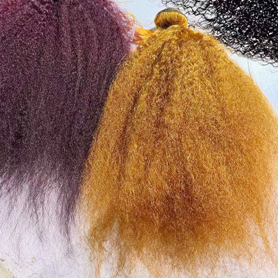 थोक Ombre मानव बाल एक्सटेंशन ब्राजीलियन Kinky सीधे याकी बाल बुनाई बंडल