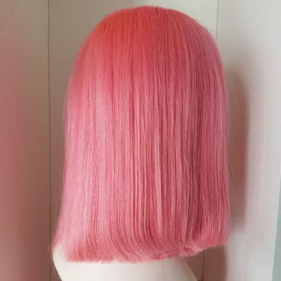 फ्रंटल फीता विग कच्चा ब्राजीलियन वर्जिन मानव बाल फीता विग शॉर्ट बॉब विग