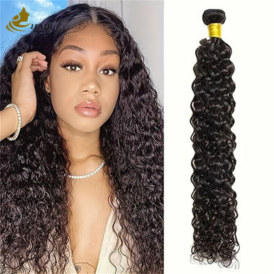 प्राकृतिक काले किन्नी घुंघराले ब्राजीलियाई मानव बाल बंडल बाल एक्सटेंशन Weft