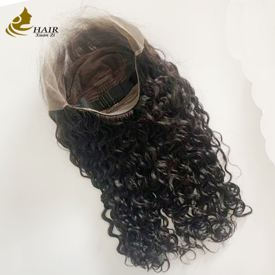 250% घनत्व 20 इंच प्राकृतिक काले पानी की लहर HD 13*6 गोंद रहित पूर्ण फीता विग प्राकृतिक पूर्ण बाल लाइन के साथ