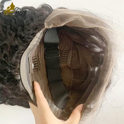 250% घनत्व 20 इंच प्राकृतिक काले पानी की लहर HD 13*6 गोंद रहित पूर्ण फीता विग प्राकृतिक पूर्ण बाल लाइन के साथ