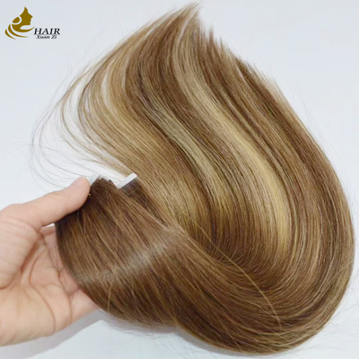 लोकप्रिय स्किन वेफ्ट स्ट्रेट 100% रेमी ह्यूमन हेयर टेप हेयर एक्सटेंशन कटिकल अलाइन्ड वर्जिन हेयर