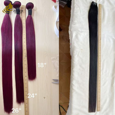 38 इंच 40 इंच प्राकृतिक काले सीधे वर्जिन मानव बाल बंडल बिक्री के लिए