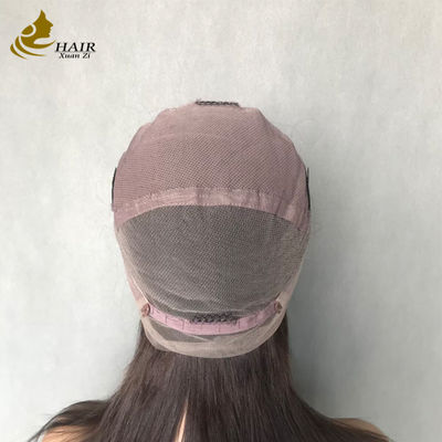 130% Density 18inch Bone Straight 3# Full Lace Human Hair Lace Wig