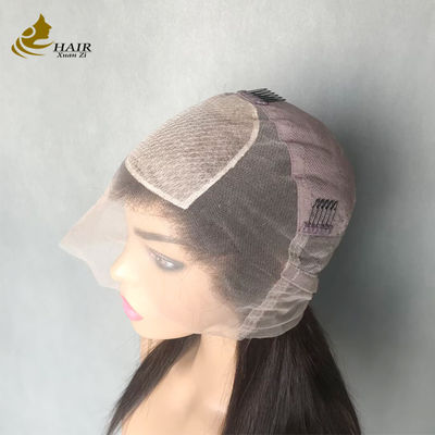 130% Density 18inch Bone Straight 3# Full Lace Human Hair Lace Wig