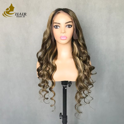 Loose Wave Ombre 4/27 Highlight Lace Front Piano Color Human Hair lace Wig