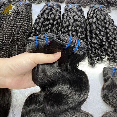 Factory Wholesale 100% Unprocessed Body Wave Natural Black Virgin Human Hair Bundles